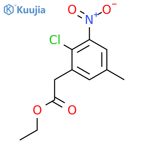 Ethyl 2-chloro-5-methyl-3-nitrophenylacetate structure