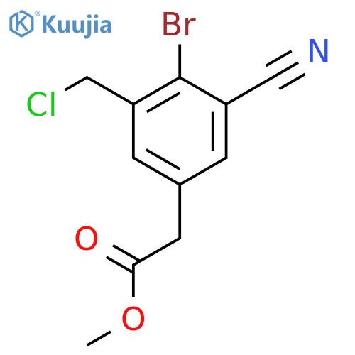 Methyl 4-bromo-3-chloromethyl-5-cyanophenylacetate structure