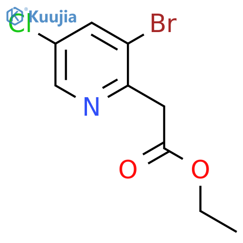 Ethyl 3-bromo-5-chloropyridine-2-acetate structure
