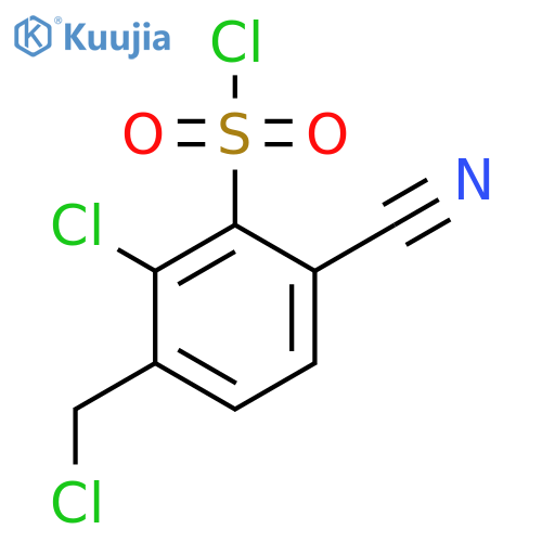 2-Chloro-3-chloromethyl-6-cyanobenzenesulfonyl chloride structure