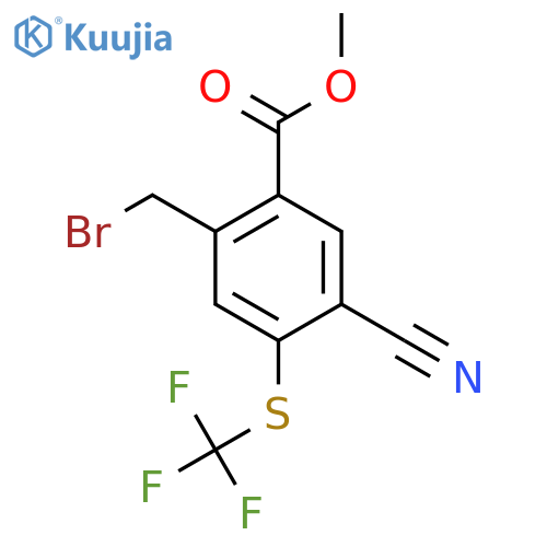 Methyl 2-bromomethyl-5-cyano-4-(trifluoromethylthio)benzoate structure
