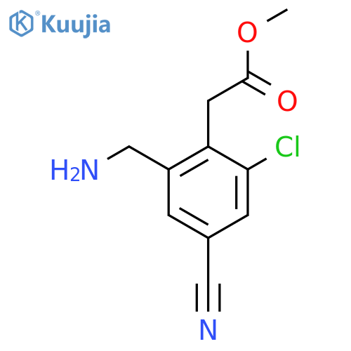 Methyl 2-aminomethyl-6-chloro-4-cyanophenylacetate structure