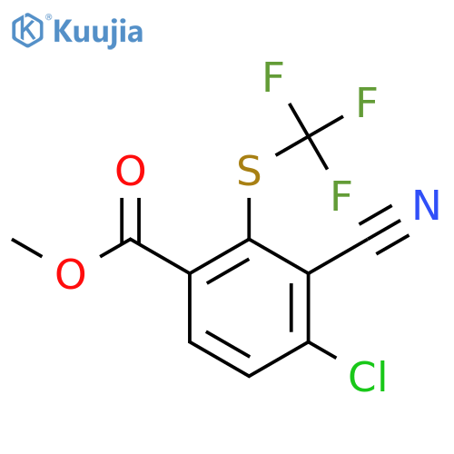 Methyl 4-chloro-3-cyano-2-(trifluoromethylthio)benzoate structure
