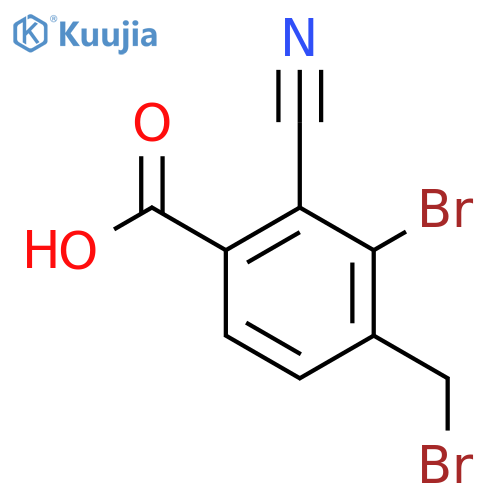 3-Bromo-4-bromomethyl-2-cyanobenzoic acid structure
