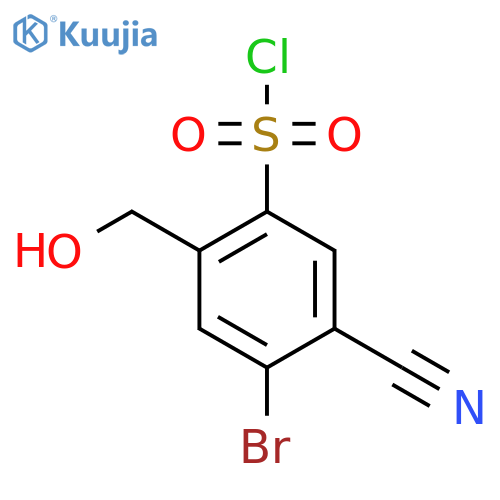 4-Bromo-2-hydroxymethyl-5-cyanobenzenesulfonyl chloride structure