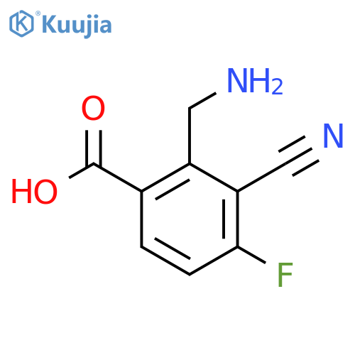 2-Aminomethyl-3-cyano-4-fluorobenzoic acid structure