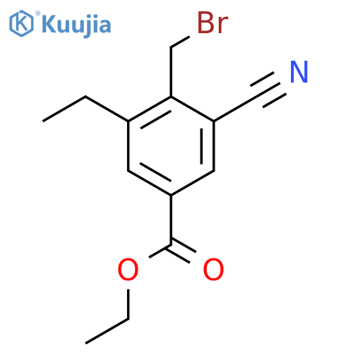 Ethyl 4-bromomethyl-3-cyano-5-ethylbenzoate structure
