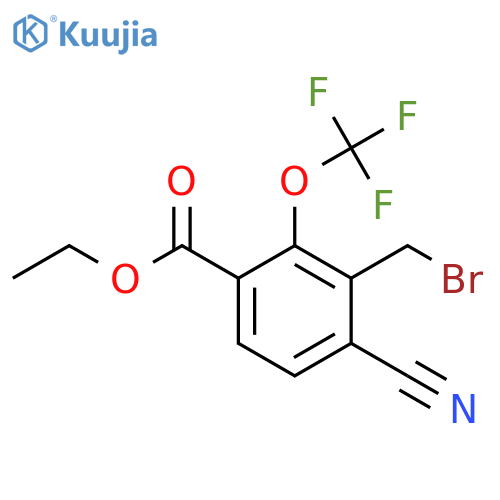 Ethyl 3-bromomethyl-4-cyano-2-(trifluoromethoxy)benzoate structure