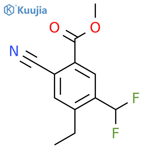 Methyl 2-cyano-5-difluoromethyl-4-ethylbenzoate structure