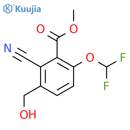 Methyl 2-cyano-6-difluoromethoxy-3-(hydroxymethyl)benzoate structure