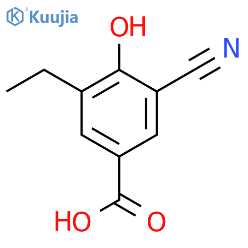 3-Cyano-5-ethyl-4-hydroxybenzoic acid structure
