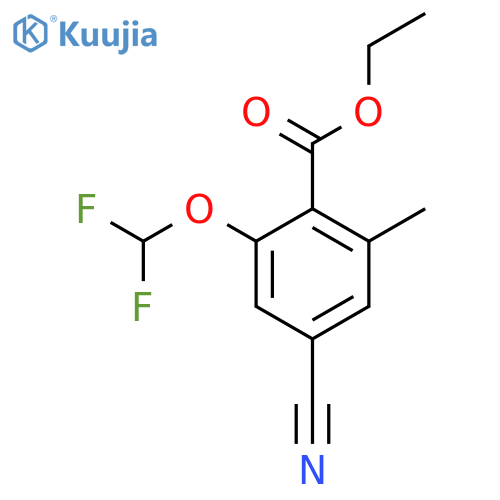 Ethyl 4-cyano-2-difluoromethoxy-6-methylbenzoate structure
