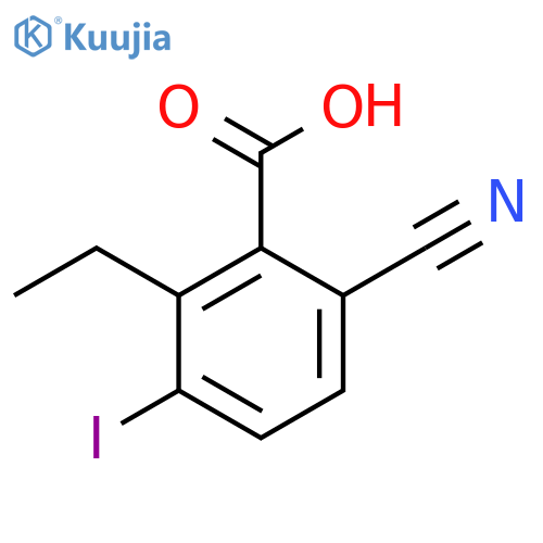 6-Cyano-2-ethyl-3-iodobenzoic acid structure