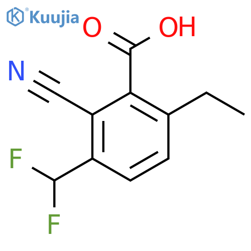 2-Cyano-3-difluoromethyl-6-ethylbenzoic acid structure