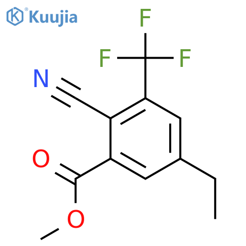Methyl 2-cyano-5-ethyl-3-(trifluoromethyl)benzoate structure