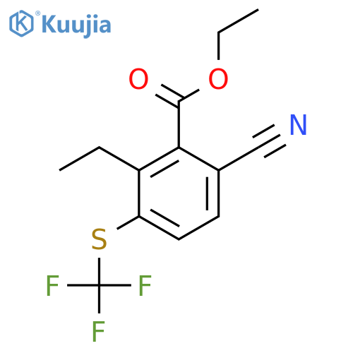 Ethyl 6-cyano-2-ethyl-3-(trifluoromethylthio)benzoate structure