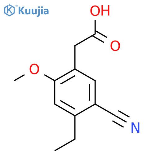 5-Cyano-4-ethyl-2-methoxyphenylacetic acid structure