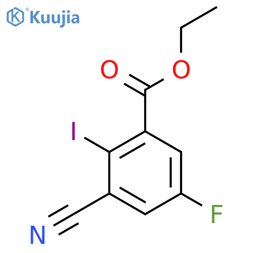 Ethyl 3-cyano-5-fluoro-2-iodobenzoate structure