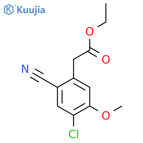 Ethyl 4-chloro-2-cyano-5-methoxyphenylacetate structure