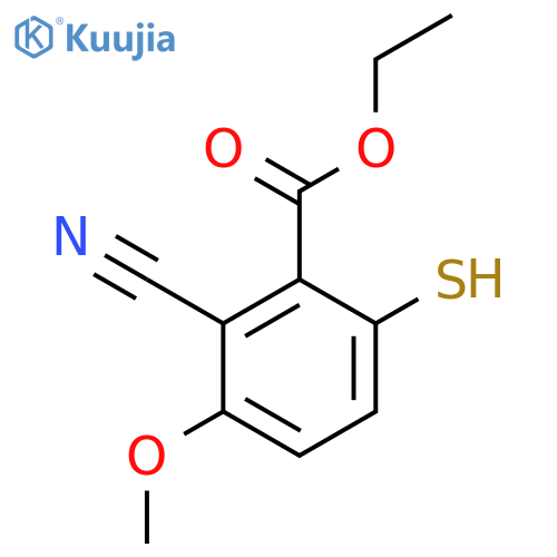 Ethyl 2-cyano-6-mercapto-3-methoxybenzoate structure