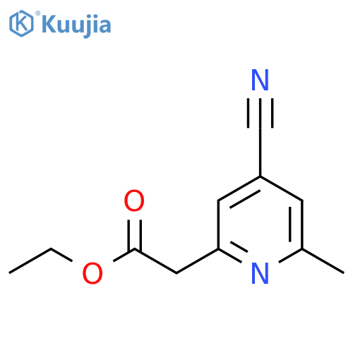 Ethyl 4-cyano-2-methylpyridine-6-acetate structure