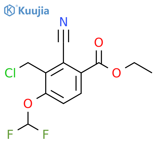 Ethyl 3-chloromethyl-2-cyano-4-(difluoromethoxy)benzoate structure