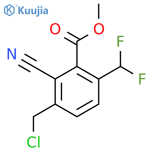 Methyl 3-chloromethyl-2-cyano-6-(difluoromethyl)benzoate structure
