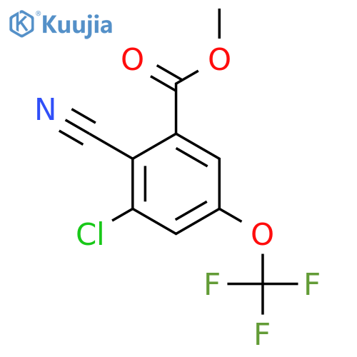Methyl 3-chloro-2-cyano-5-(trifluoromethoxy)benzoate structure