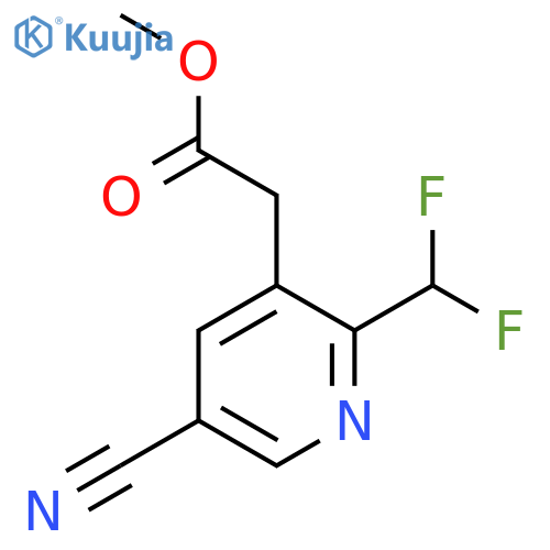 Methyl 5-cyano-2-(difluoromethyl)pyridine-3-acetate structure