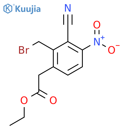 Ethyl 2-bromomethyl-3-cyano-4-nitrophenylacetate structure