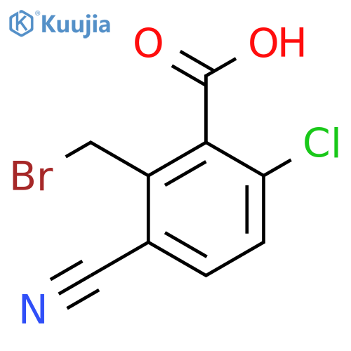2-Bromomethyl-6-chloro-3-cyanobenzoic acid structure
