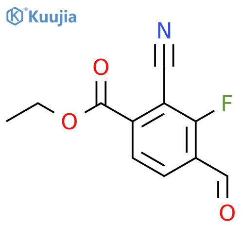 Ethyl 2-cyano-3-fluoro-4-formylbenzoate structure