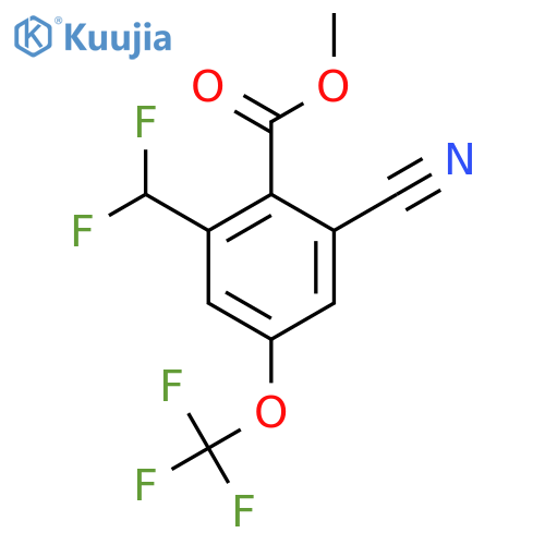 Methyl 2-cyano-6-difluoromethyl-4-(trifluoromethoxy)benzoate structure