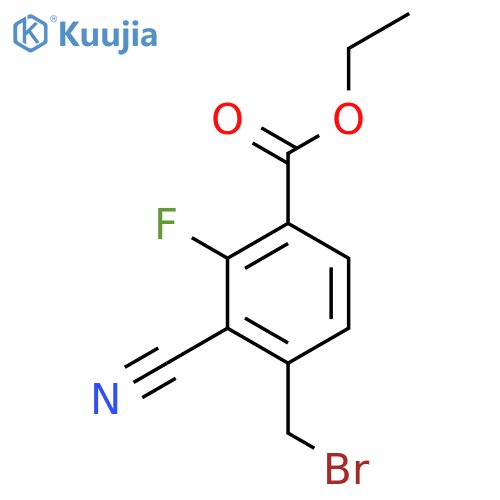 Ethyl 4-bromomethyl-3-cyano-2-fluorobenzoate structure