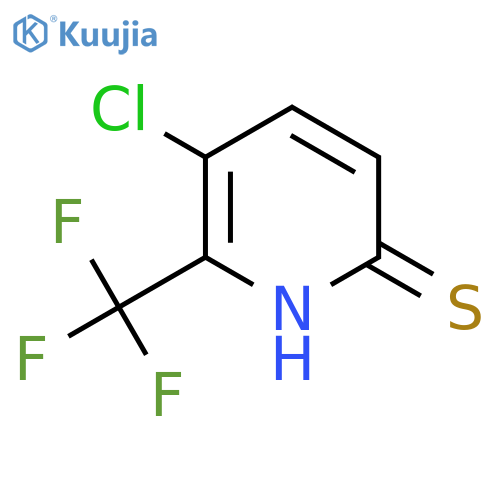 3-Chloro-6-mercapto-2-(trifluoromethyl)pyridine structure