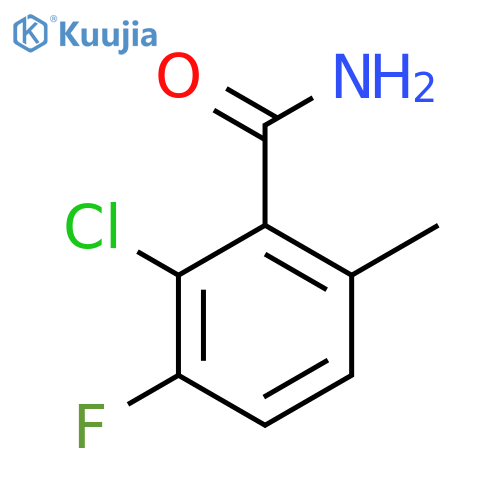 2-Chloro-3-fluoro-6-methylbenzamide structure