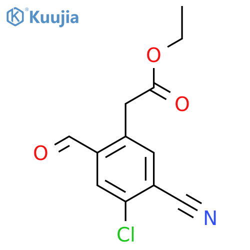 Ethyl 4-chloro-5-cyano-2-formylphenylacetate structure