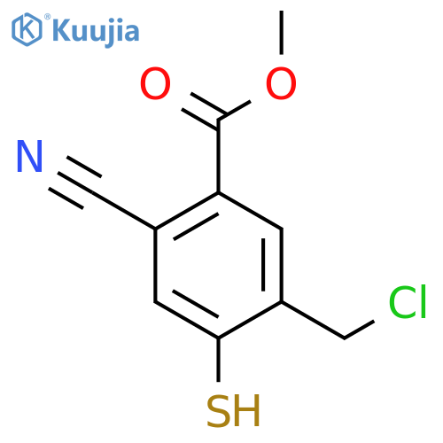Methyl 5-chloromethyl-2-cyano-4-mercaptobenzoate structure