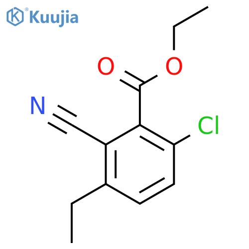 Ethyl 6-chloro-2-cyano-3-ethylbenzoate structure