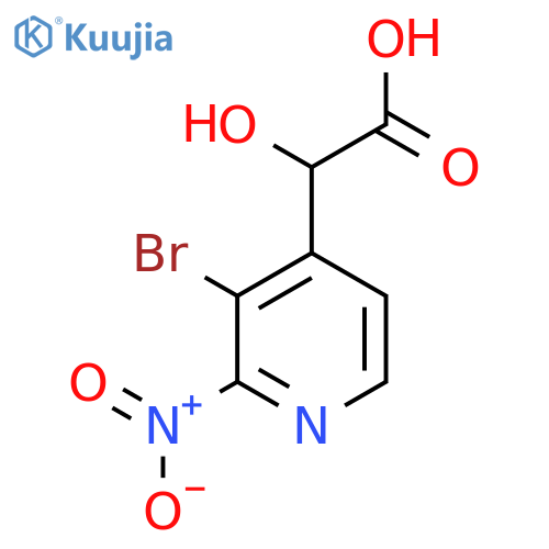 2-(3-Bromo-2-nitropyridin-4-yl)-2-hydroxyacetic acid structure
