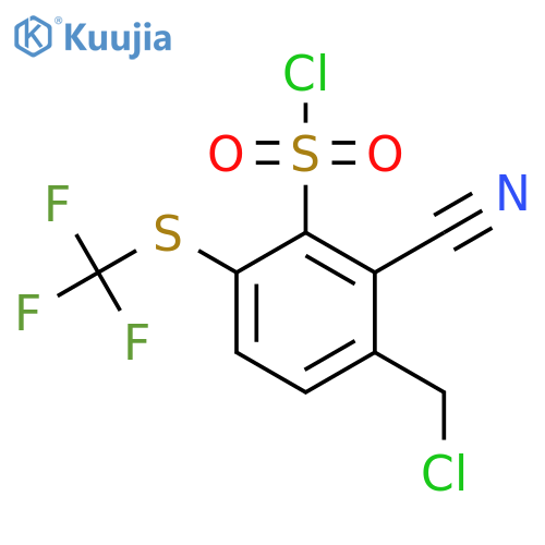 3-Chloromethyl-2-cyano-6-(trifluoromethylthio)benzenesulfonyl chloride structure