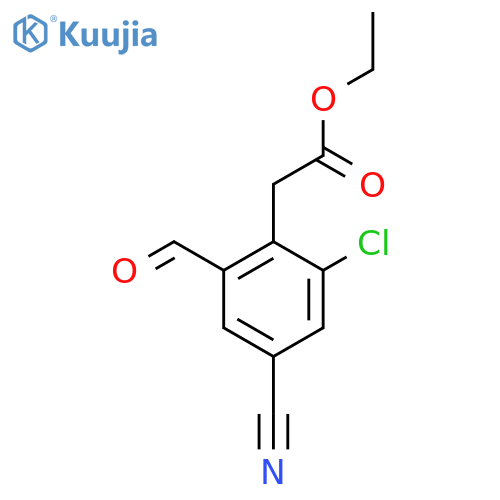 Ethyl 2-chloro-4-cyano-6-formylphenylacetate structure