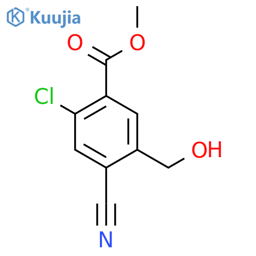 Methyl 2-chloro-4-cyano-5-(hydroxymethyl)benzoate structure
