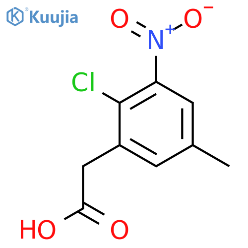 2-Chloro-5-methyl-3-nitrophenylacetic acid structure