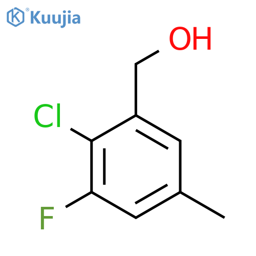2-Chloro-3-fluoro-5-methylbenzyl alcohol structure
