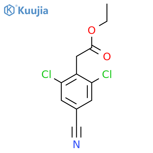Ethyl 4-cyano-2,6-dichlorophenylacetate structure