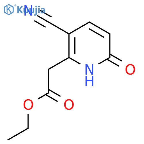 Ethyl 3-cyano-6-hydroxypyridine-2-acetate structure