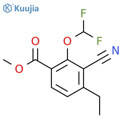 Methyl 3-cyano-2-difluoromethoxy-4-ethylbenzoate structure