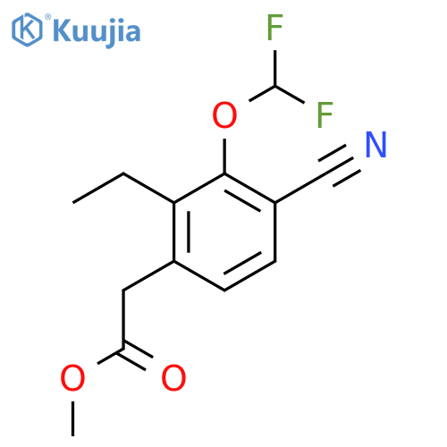 Methyl 4-cyano-3-difluoromethoxy-2-ethylphenylacetate structure