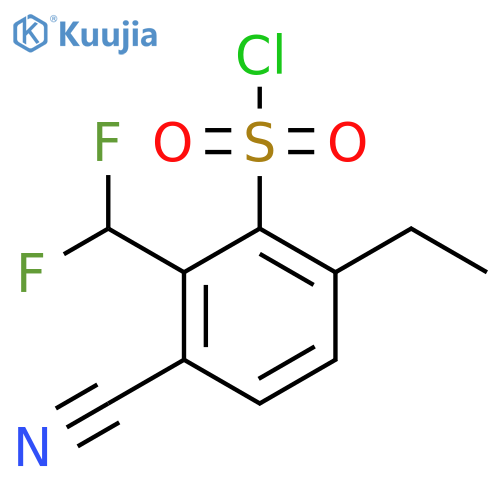 3-Cyano-2-difluoromethyl-6-ethylbenzenesulfonyl chloride structure